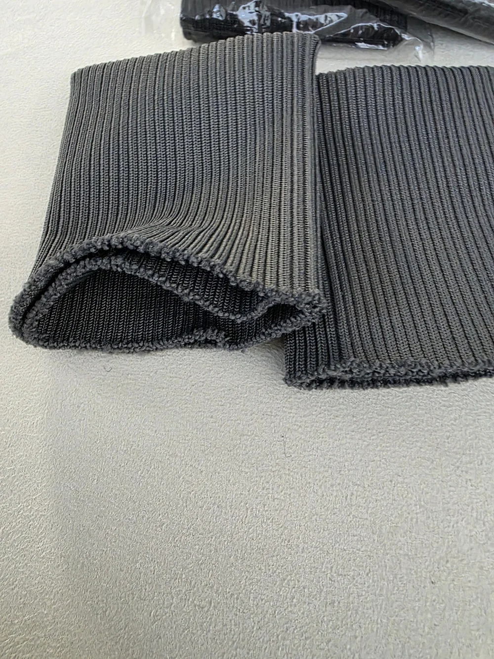 6 Ribbed Knit Cuff Trim Sets in Black, White And Grey Sewing Notions